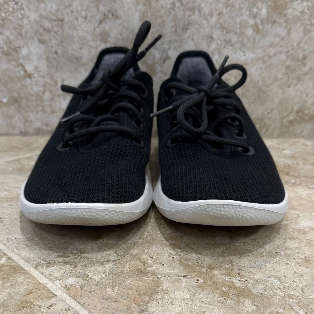 Allbirds Women's Black Mesh Sneakers with White Soles - Picture 6 of 6